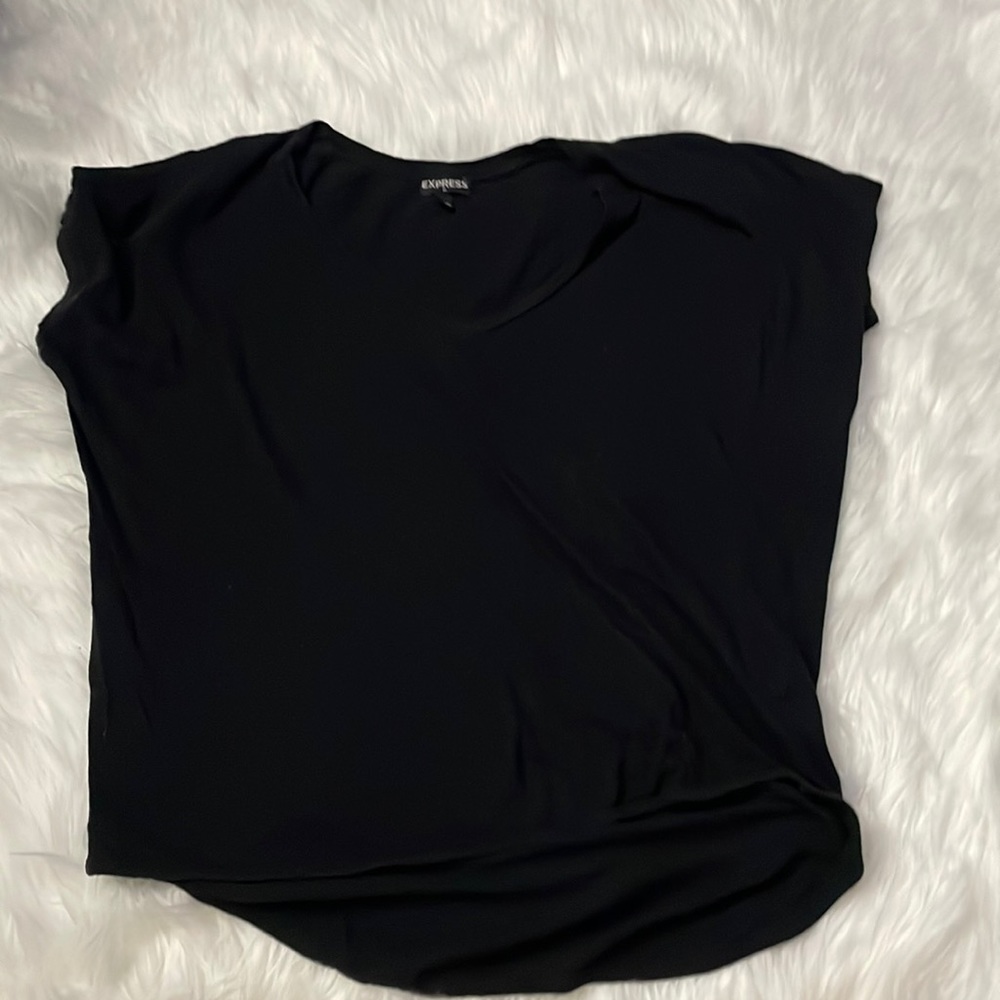 Plain black v neck